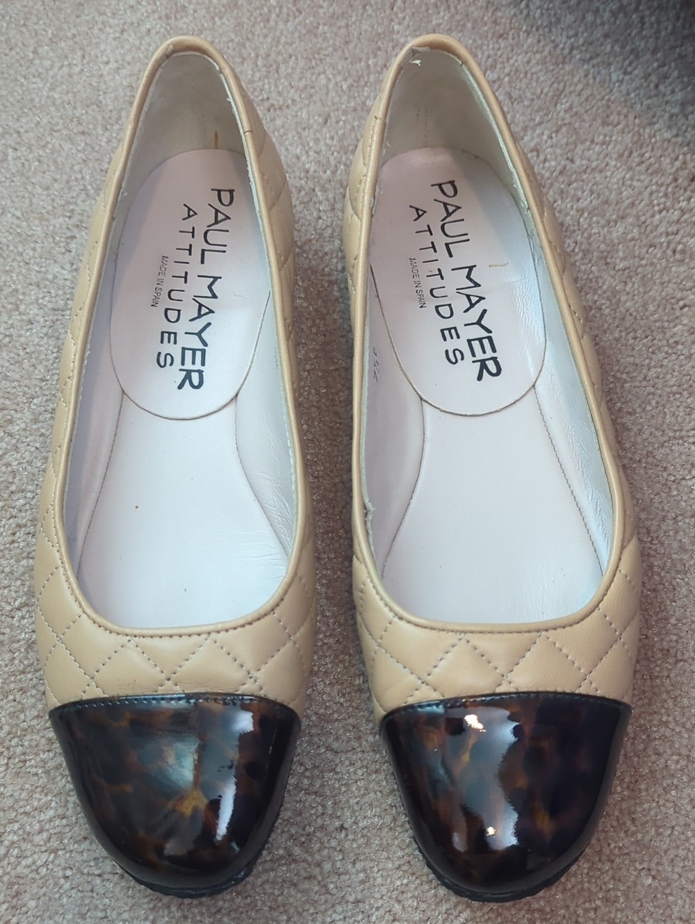 Paul Mayer Attitudes Made in Spain Tan and Black size 7 1/2